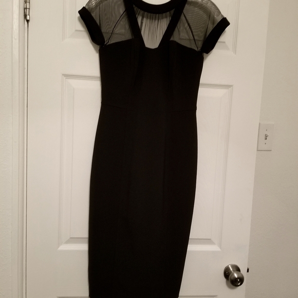 Maggy London Dresses & Skirts - Black sheath dress, sweetheart, yoke neck